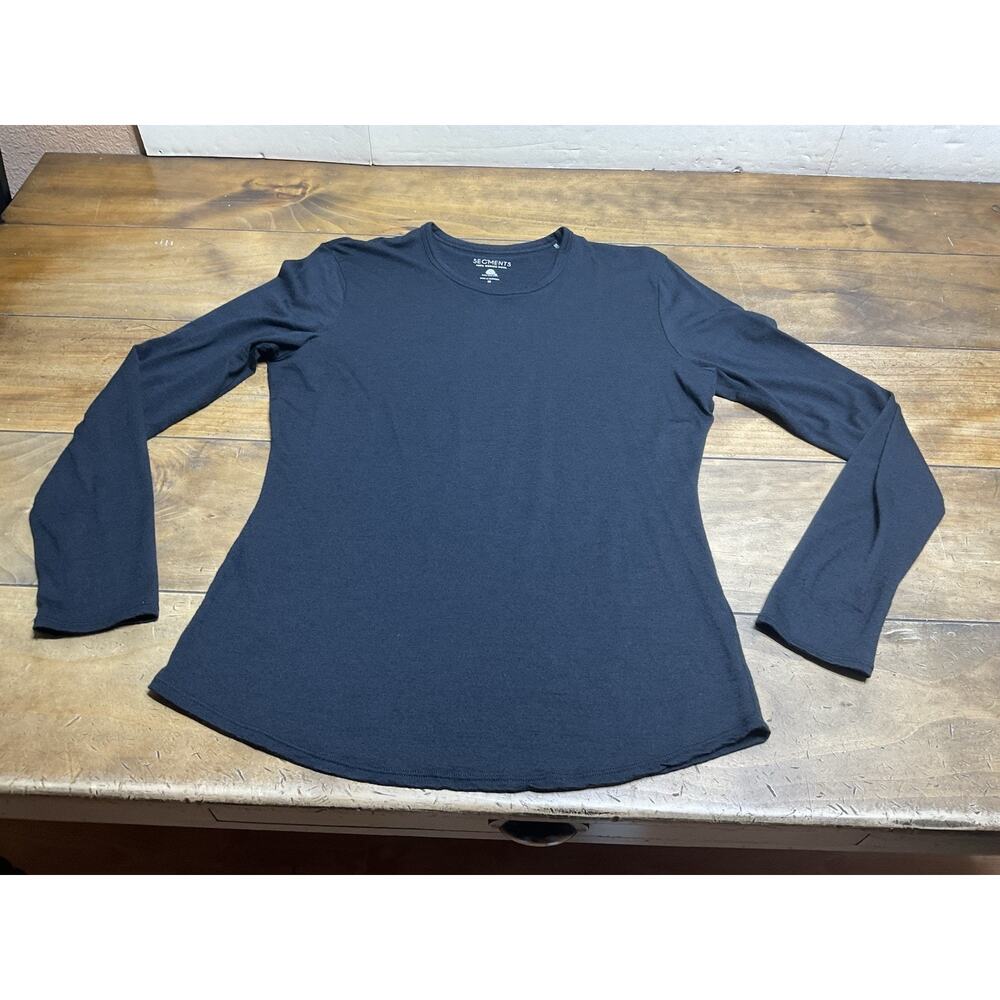 Segments Pure Merino Wool Medium Long Sleeve Black Base Layer Shirt
